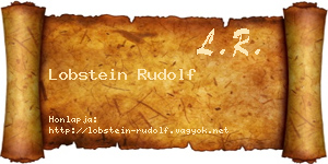 Lobstein Rudolf névjegykártya
